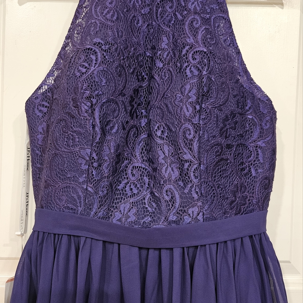 JJs House Purple Halter Formal Dress Womens Size 6